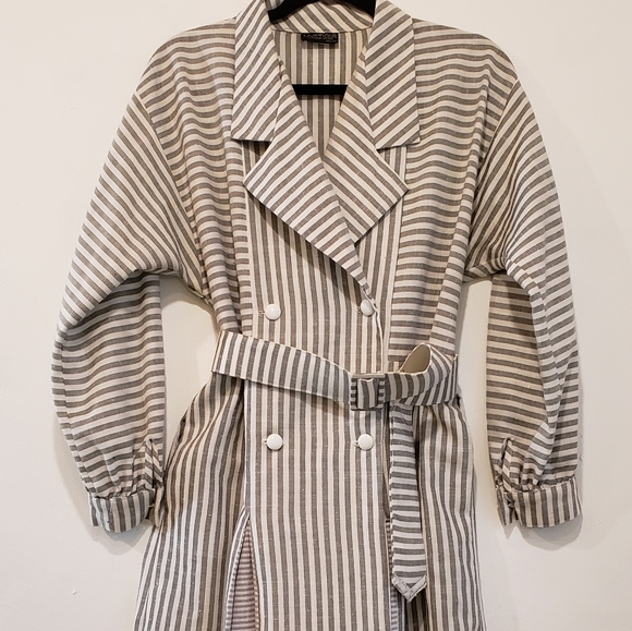 restyled vintage Dresses & Skirts - Restyled Vintage shirt dress with pockets, striped
